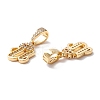 Eco-Friendly Brass Micro Pave Cubic Zirconia Pendants KK-K265-01G-U-2