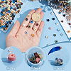 200Pcs 10 Colors Natural Lava Rock Dyed Beads G-ME0001-12-3