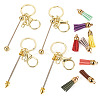 DIY Alloy & Aluminum Alloy Bar Beadable Keychain Making Kits DIY-TA0012-43G-2