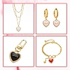 40Pcs 4 Colors Alloy Enamel Pendants ENAM-CJ0003-65-6