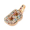Brass Micro Pave Cubic Zirconia Pendants KK-C076-29B-G02-2