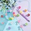 20Pcs 10 Colors AB Color Plated Acrylic Rhinestone Beads OACR-PH0004-01-1