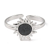304 Stainless Steel Enamel Open Cuff Rings for Women RJEW-F166-40P-02-2