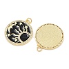 Brass Enamel Cubic Zirconia Pendants KK-L251-23G-02-2