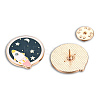 Rocket with Planet Enamel Pin JEWB-N007-225-3