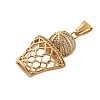 304 Stainless Steel Rhinestone Pendants STAS-G346-54G-2