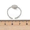 Oval 304 Stainless Steel Enamel Cuff Rings for Women RJEW-G355-01P-02-5