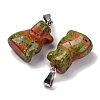 Natural Unakite Pendants G-B127-07P-06-3