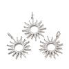 Rack Plating Eco-Friendly Brass Micro Pave Cubic Zirconia Pendants LS-KK-A177-06P-2