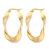 202 Stainless Steel Irregular Oval Hoop Earring EJEW-H003-10G-1