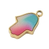 304 Stainless Steel Enamel Pendants STAS-P377-11G-B-2