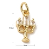 Brass Micro Pave Clear Cubic Zirconia Pendants KK-R162-023G-2