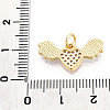 Brass Micro Pave Clear Cubic Zirconia Pendants KK-N268-09G-3