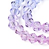 Gradient Color Baking Paint Glass Bead Strands DGLA-A039-T4mm-A019-3