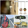 Christmas Theme Zinc Alloy Hanging Blank Big Pendants Decorations HJEW-WH0036-49-6