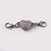 Alloy Rhinestone Magnetic Clasps ALRI-TAC0001-02B-1