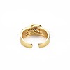 Cubic Zirconia Leopard Cuff Ring RJEW-S045-138-2