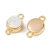 Brass Pave Cubic Zirconia Connector Charms KK-H078-06G-02-2
