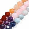 Chakra Theme Natural Tiger Eye & Rose Quartz & Amethyst & Topaz Jade & Red Agate & Amazonite & Sodalite Beads Strands X1-G-S376-002B-1