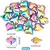 20Pcs Rainbow Color Alloy Pendants FIND-FH0003-57-4