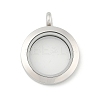 304 Stainless Steel Floating Locket Pendants X-STAS-E443-41P-03-1
