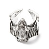 Alloy Bat Open Cuff Rings for Men Women LS-RJEW-G286-02AS-2
