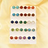 Brass Half Round Stud Earrings EJEW-Z124-03G-1