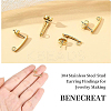 BENECREAT 30Pcs 304 Stainless Steel Stud Earring Findings STAS-BC0002-57-3