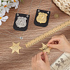 2Pcs 2 Colors PU Leather & Alloy Police Badge with Chain and Belt Blip AJEW-MA0001-24-3