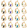 16Pcs 4 Colors Alloy Enamel Pendants ENAM-TA0002-44-1