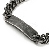 304 Stainless Steel Rectangle ID Cuban Link Chains for Men Women BJEW-G717-14B-2