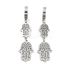 Non-Tarnish Hamsa Hand 304 Stainless Steel Dangle Earrings EJEW-L283-062P-1