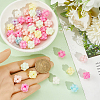 60Pcs Flocking Opaque Acrylic Beads MACR-SC0002-37-3