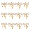 10Pcs Brass Micro Pave Cubic Zirconia Pendants KK-YW0003-15-1