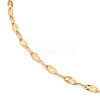 304 Stainless Steel Dapped Chain Necklace for Women NJEW-G104-02G-2