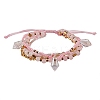 Sparkling Glass Seed Beads 5 Layered Anklet AJEW-SW00006-02-1