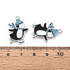 Rack Plating Alloy Enamel Penguin Pendants ENAM-T024-65A-P-3