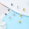 100Pcs Brass Bullet Clutch Earring Backs with Pad KK-YW0002-43G-5