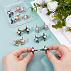 8 Pairs 4 Colors Star Zinc Alloy & Resin Adjustable Jean Button Pins FIND-FH0016-81-3