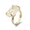 Natural Lemon Quartz Finger Rings RJEW-B122-01G-05-4