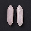 Natural Rose Quartz Terminal Pointed Pendants G-C007-02B-12-3