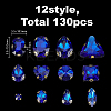 130Pcs Glass Sew on Rhinestones GACR-AR0001-03A-2