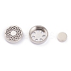 304 Stainless Steel Magnetic Diffuser Locket Aromatherapy Essential Oil Buckle AJEW-M027-01P-3