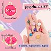80Pcs 8 Colors Mother's Day Theme Alloy Enamel Charms ENAM-OC0001-07-2