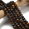 Three-color Natural Tiger Eye Beads Strands G-Z111-A02-02-1