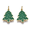 316 Surgical Stainless Steel Enamel Pendants X-STAS-S116-338G-1