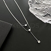 Non-Tarnish 304 Stainless Steel Round Snake Chains Double Layer Necklaces LS-BJEW-K257-03P-2
