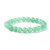 Dyed Natural Green Aventurine Beads Stretch Bracelets LS-X-BJEW-Q305-1
