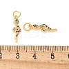 Brass Micro Pave Cubic Zirconia Charms KK-U056-35G-3