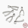 Anti-Tarnish Rhodium Plated 925 Sterling Silver Pendant Bails STER-E061-58P-4